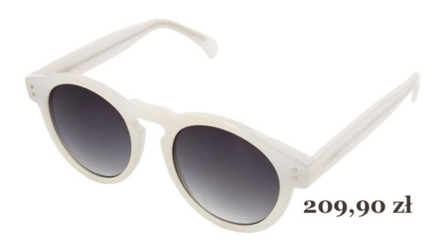 białe okulary przeciwsłoneczne Clement